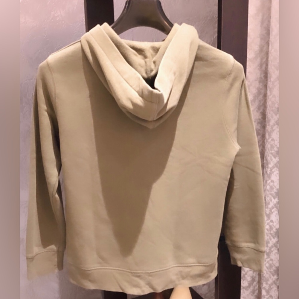 GAP Kids, logo print, zip front hoodie. Sap Green color. For 10-11 year old Boy - Picture 2 of 3